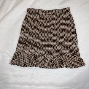 Patterned Flounce Skirt